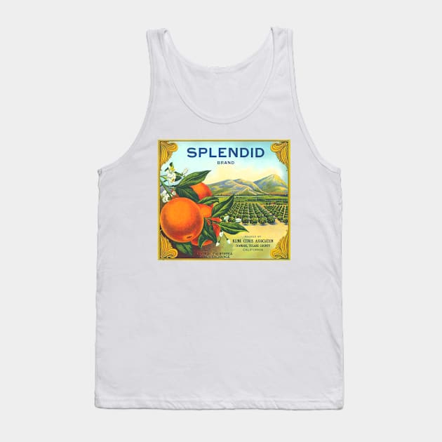 Splendid Brand Oranges Crate Label Tank Top by WAITE-SMITH VINTAGE ART